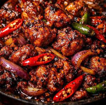 Devil Marinade Plated Meat Dish